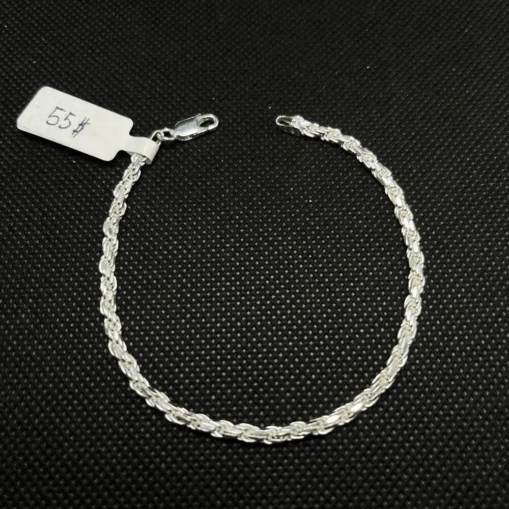 Esclava De Plata 925 Tejido Rope Silver 925 - 8 Inch